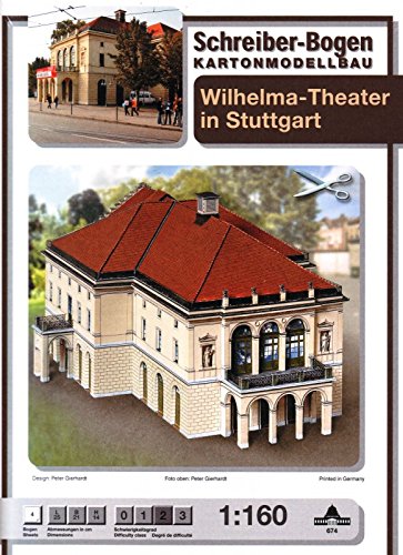 Aue-Verlag 25 x 21 x 14 cm Stuttgart Wilhelma Theater Model Kit von HMV HAMBURGER MODELLBAUBOGEN VERLAG