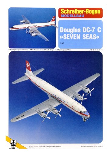 Aue-Verlag 70 x 77 cm Douglas DC-7C Modellbausatz von Aue-Verlag