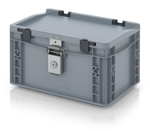 Auer Packaging ED 32/17 HG 1S Eurobehälter/Euro Box mit Scharnierdeckel abschließbar von Auer Packaging