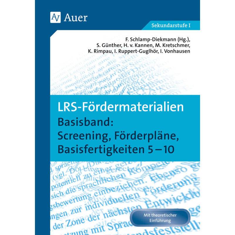 Basisband: Screening, Förderpläne, Basisfertigkeiten 5-10 von Auer Verlag in der AAP Lehrerwelt GmbH