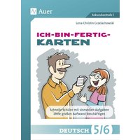 Ich-bin-fertig-Karten Deutsch Klassen 5/6 von Auer Verlag in der AAP Lehrerwelt GmbH