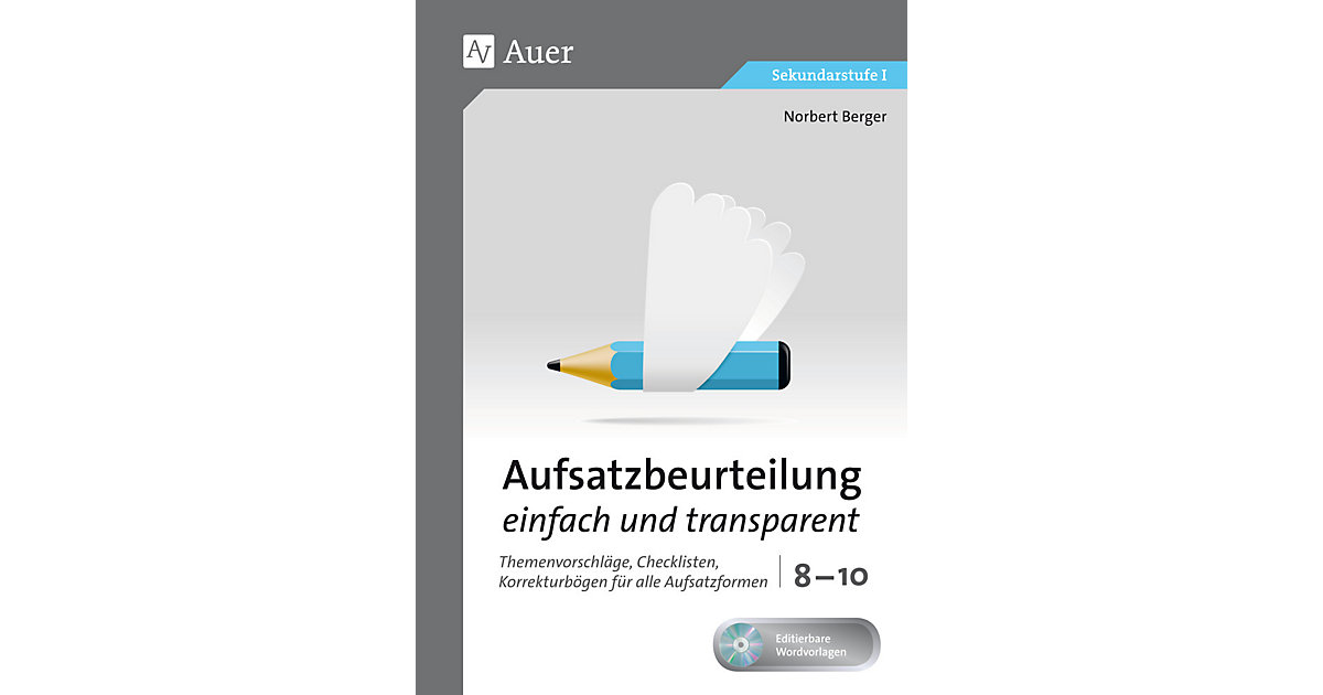 Buch - Aufsatzbeurteilung einfach und transparent 8-10, m. 1 CD-ROM Buch - Aufsatzbeurteilung einfach und transparent 8-10, m. 1 CD-ROM von Auer Verlag