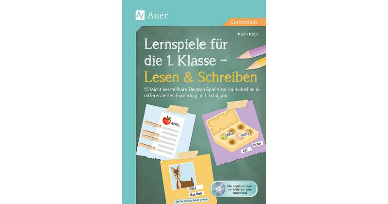 Buch - Lernspiele die 1. Klasse - Lesen & Schreiben, m. 1 CD-ROM  Kinder von Auer Verlag