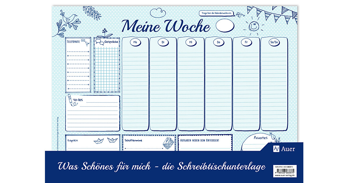 Buch - Was Schönes mich - Schreibtischunterlage A3 Kinder Buch - Was Schönes mich - Schreibtischunterlage A3 Kinder von Auer Verlag