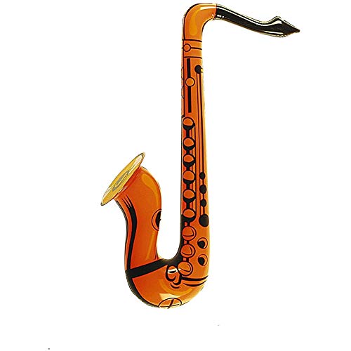 Aufblasbares Saxofon orange von Aufblasbare Dekoration