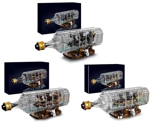 Auforua 3-IN-1 Piratenschiff Modellbausatz, 7193 Teile Klemmbausteine Piratenschiff Bausatz von Auforua
