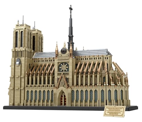 Auforua Notre Dame de Paris Modellbausatz, 8868 Teile Klemmbausteine Notre Dame Groß MOC Set, Modular Architecture Notre Dame de Paris Bausteine Bausatz von Auforua