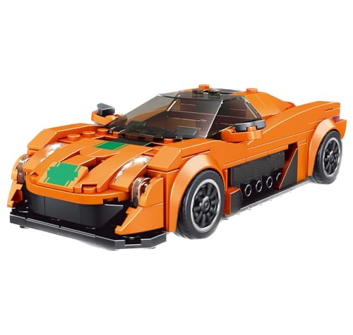 Technik Auto Bausatz für Speed Champions 2024, Klemmbausteine Auto Modell mit Vitrine, Kompatibel mit Speed Champions Autos von Auforua