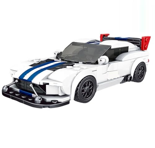 Technik Auto Bausatz für Speed Champions 2024, Klemmbausteine Auto Modell mit Vitrine, Kompatibel mit Speed Champions Autos von Auforua