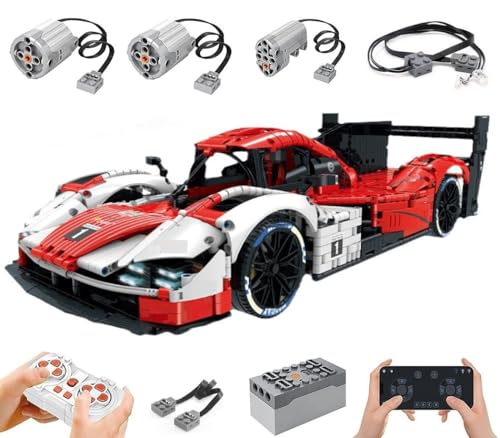 Technik Auto für Porshor 963, Mit Motoren Set, 1:8 Groß Auto Modellbausatz, 3460 Teile Klemmbausteine Auto Bausteine MOC Set, Kompatibel mit Porshor 963 Technik Auto Technik Auto für Porshor 963, Mit Motoren Set, 1:8 Groß Auto Modellbausatz, 3460 Teile Klemmbausteine Auto Bausteine MOC Set, Kompatibel mit Porshor 963 Technik Auto von Auforua