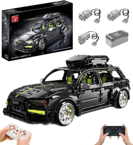 Technik Auto für Aodi RS6, Mit Motoren Set, 1:10 Groß Automodell Bausatz, 2896 Teile MOC Klemmbausteine Auto Set, Kompatibel mit Aodi Technik Technik Auto für Aodi RS6, Mit Motoren Set, 1:10 Groß Automodell Bausatz, 2896 Teile MOC Klemmbausteine Auto Set, Kompatibel mit Aodi Technik von Auforua