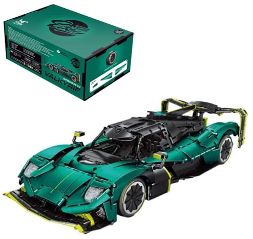 Technik Auto für Arston Martin Valkyrif AMR Pro, 1:8 Groß Automodell Bausatz, 3868 Teile Klemmbausteine Auto MOC Set, Mit Bedruckte Teile von Auforua