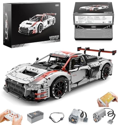 Technik Auto für Audi R8 LMS GT3, Mit Motoren Set und LED Licht, 1:8 Groß Automodell Bausatz, 3314 Teile Klemmbausteine Auto MOC Set Technik Auto für Audi R8 LMS GT3, Mit Motoren Set und LED Licht, 1:8 Groß Automodell Bausatz, 3314 Teile Klemmbausteine Auto MOC Set von Auforua