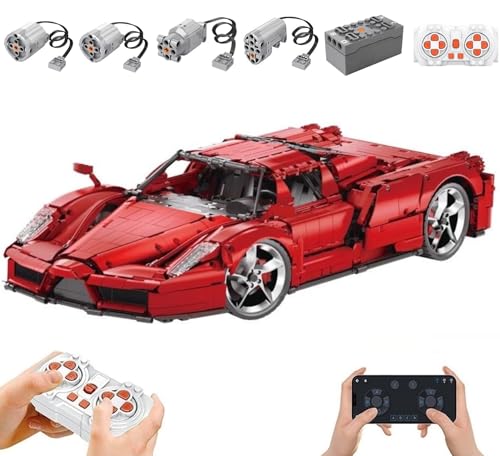 Technik Auto für Farrari Enzo, Mit Motoren Set, 1:8 Groß Automodell Bausatz, 4301 Teile Klemmbausteine Auto MOC Set, Kompatibel mit Farrari Technik Technik Auto für Farrari Enzo, Mit Motoren Set, 1:8 Groß Automodell Bausatz, 4301 Teile Klemmbausteine Auto MOC Set, Kompatibel mit Farrari Technik von Auforua