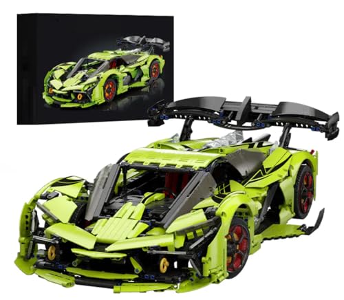 Technik Auto für Lambo Terzo Millennio GTR, 1:8 Groß Automodell Bausatz, 3130 Teile Klemmbausteine Auto MOC Set, Kompatibel mit Lambo Technik von Auforua