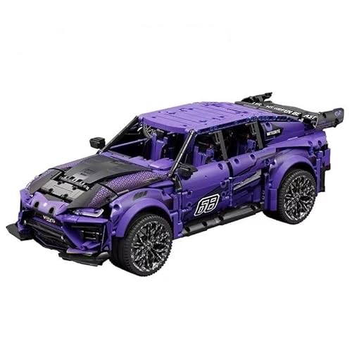 Technik Auto für Lambo Urus, 1:8 Auto Modellbausatz, 2991 Teile Groß MOC Klemmbausteine Technik Auto Set, Kompatibel mit Lamborghini Urus Technik von Auforua