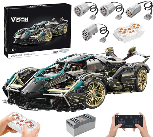Technik Auto für Lambo V12 Vision GT, Mit Motoren Set, 1:8 Groß Automodell Bausatz, 2527 Teile MOC Klemmbausteine Auto Set, Kompatibel mit Lambo Technik Technik Auto für Lambo V12 Vision GT, Mit Motoren Set, 1:8 Groß Automodell Bausatz, 2527 Teile MOC Klemmbausteine Auto Set, Kompatibel mit Lambo Technik von Auforua