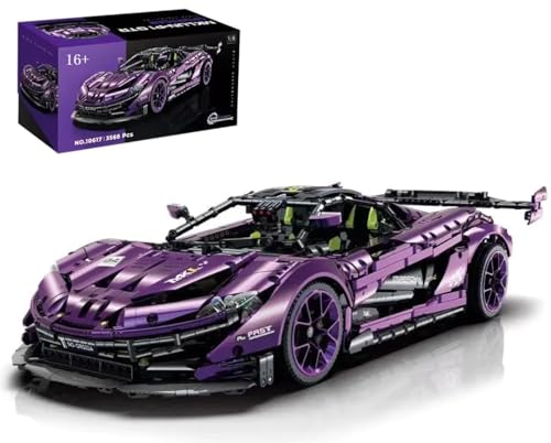 Technik Auto für Maclaren P1, 1:8 Auto Modellbausatz, 3568 Teile Klemmbausteine Technik Auto Groß MOC Set, Kompatibel mit McLaren P1 Technik von Auforua