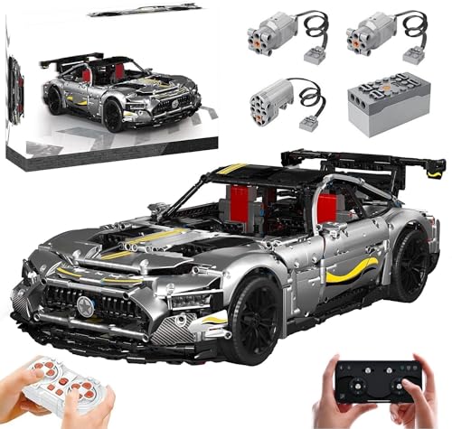 Technik Auto für Mercades AMG GTR, Mit Motoren Set, 1:8 Groß Automodell Bausatz, 2872 Teile Klemmbausteine Auto MOC Set Technik Auto für Mercades AMG GTR, Mit Motoren Set, 1:8 Groß Automodell Bausatz, 2872 Teile Klemmbausteine Auto MOC Set von Auforua