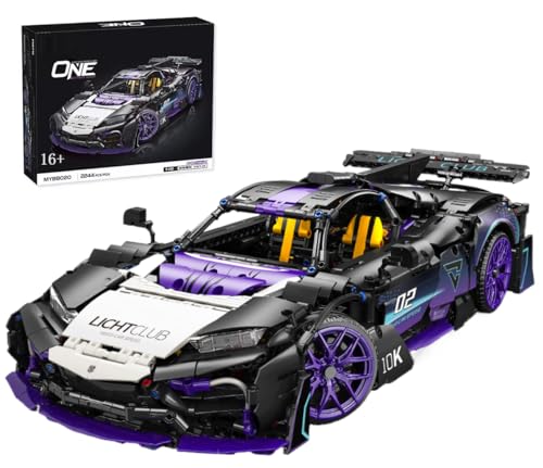 Technik Auto für Mercades AMG One, 1:10 Groß Automodell Bausatz, 2244 Teile Klemmbausteine Auto MOC Set, Kompatibel mit Mercades Technik von Auforua