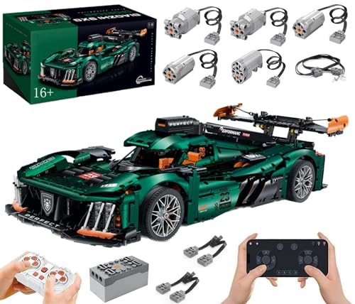 Technik Auto Bausatz, Mit Motoren Set, 1:8 Groß Auto Modellbausatz, 3746 Teile Klemmbausteine Auto MOC Set, Technik Auto Bausteine von Auforua