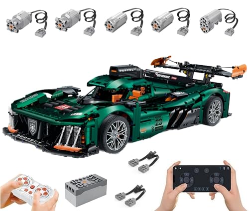 Technik Auto Bausatz, Mit Motoren Set, 1:8 Groß Auto Modellbausatz, 3746 Teile Klemmbausteine Auto MOC Set, Technik Auto Bausteine Technik Auto Bausatz, Mit Motoren Set, 1:8 Groß Auto Modellbausatz, 3746 Teile Klemmbausteine Auto MOC Set, Technik Auto Bausteine von Auforua