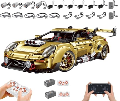 Technik Auto für Porschor GT3 RS, Mit Motoren Set und LED Licht, 1:8 Groß Automodell Bausatz, 3824 Teile Klemmbausteine Auto MOC Set, Kompatibel mit Porschor Technik Technik Auto für Porschor GT3 RS, Mit Motoren Set und LED Licht, 1:8 Groß Automodell Bausatz, 3824 Teile Klemmbausteine Auto MOC Set, Kompatibel mit Porschor Technik von Auforua
