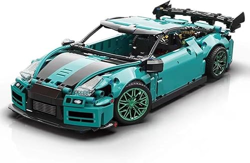 Technik Rennauto Bausteine für Nisan-GTR, 1:14 Klein Auto Modellbausatz, 1100 Teile MOC Klemmbausteine Bausatz Kompatibel mit Technik Nissan GTR von Auforua