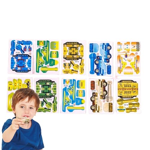 Aufquwk 3D-Puzzle für Kinder,3D-Puzzles für Kinder,Tierpuzzles für Kleinkinder | 3D-Schaum-Dino-Flugzeug-Panzer-Puzzles, DIY-Handmontage, dreidimensionales Modellspielzeug von Aufquwk