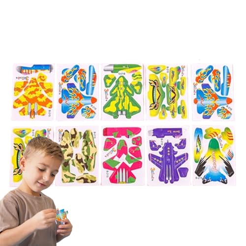 Aufquwk 3D-Puzzles für Kinder, 3D-Puzzle - Dinosaurier-Rätsel,3D-Schaum-Dino-Flugzeug-Panzer-Puzzles, DIY-Handmontage, dreidimensionales Modellspielzeug von Aufquwk