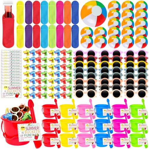 169-teiliges Geschenk zum Jahresende für Studenten, inklusive Wasserpistolen, Strandeimer, Schaufeln, Sonnenbrille, Strandbälle, Eis am Stiel, Kartenband, Pool-Party, Strandgeschenke für Schwimmen 169-teiliges Geschenk zum Jahresende für Studenten, inklusive Wasserpistolen, Strandeimer, Schaufeln, Sonnenbrille, Strandbälle, Eis am Stiel, Kartenband, Pool-Party, Strandgeschenke für Schwimmen von Augacage