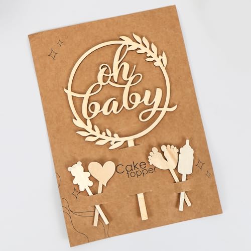 5 Stück Oh Baby Cake Topper,Kuchen Topper Babyparty Tortendeko,Tortendeko Taufe Junge,Babyparty Deko Mädchen,Oh Baby Girlande,Kuchenstecker für Baby Shower,Gender Reveal Party Deko 5 Stück Oh Baby Cake Topper,Kuchen Topper Babyparty Tortendeko,Tortendeko Taufe Junge,Babyparty Deko Mädchen,Oh Baby Girlande,Kuchenstecker für Baby Shower,Gender Reveal Party Deko von Augesak