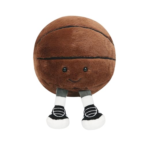 Augesak Plüsch Basketball,Basketball Kissen,weiche Flauschige Basketball Sitzkissen,Basketball Plüschtier Spielzeug,Basketball Geschenk Für Basketball Liebhaber und Jungen Mädchen von Augesak