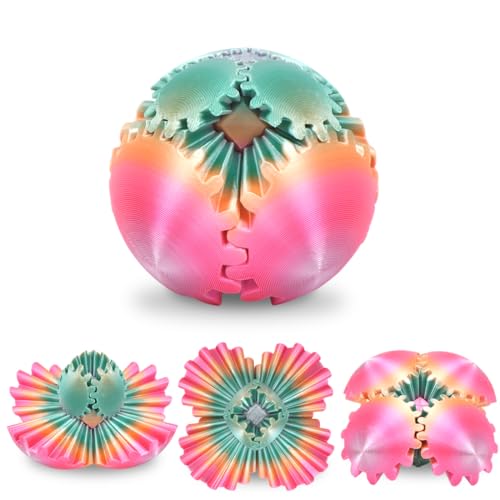Gear Ball 3D Gedruckter,Fidget Stressball Kinder Erwachsene,Anti Stress Spielzeug,3D Bunt Rotierende Zahnradkugel,Geschenk für Kinder,zum Stressabbau im Büro(Regenbogenfarben,Kugeldurchmesser:6.5cm) Gear Ball 3D Gedruckter,Fidget Stressball Kinder Erwachsene,Anti Stress Spielzeug,3D Bunt Rotierende Zahnradkugel,Geschenk für Kinder,zum Stressabbau im Büro(Regenbogenfarben,Kugeldurchmesser:6.5cm) von Augesak