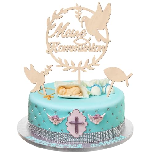 Cake Topper Kommunion, Tortendeko Meine Kommunion, Taube Fisch Kuchen Deko Kommunion, Meine Kommunion Tortendeko Holz Torten Topper Kommunion Tortendeko Mädchen Junge Erstkommunion Torte Deko Cake Topper Kommunion, Tortendeko Meine Kommunion, Taube Fisch Kuchen Deko Kommunion, Meine Kommunion Tortendeko Holz Torten Topper Kommunion Tortendeko Mädchen Junge Erstkommunion Torte Deko von Augesak