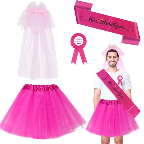 JGA Kostüm für Männer, Bräutigam Outfit, Junggesellenabschied Accessoires Mit Tütü Herren für Party, Hochzeit, Verlobungsfeier von Augesak
