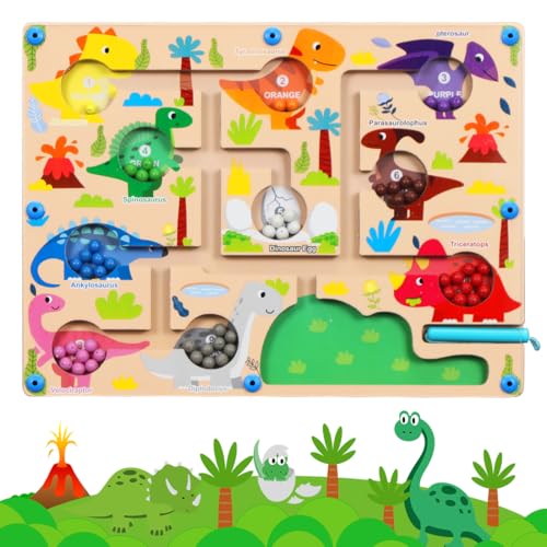 Magnetspiel Labyrinth Spielzeug, Dinosaurier Spielzeug, Montessori Spielzeug, Dinosaurier Magnetspiel Junge, Zahlen Farben Lernen Sortierspiel, Lernspiele Holzspielzeug Geburtstagsgeschenk Kinder Magnetspiel Labyrinth Spielzeug, Dinosaurier Spielzeug, Montessori Spielzeug, Dinosaurier Magnetspiel Junge, Zahlen Farben Lernen Sortierspiel, Lernspiele Holzspielzeug Geburtstagsgeschenk Kinder von Augesak