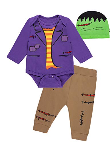 Klassisches Halloween-Kostüm für Babys, Jungen, Motiv: kleines Monster, Hose mit Hut, Violett, 6–12 Monate Klassisches Halloween-Kostüm für Babys, Jungen, Motiv: kleines Monster, Hose mit Hut, Violett, 6–12 Monate von Auggle