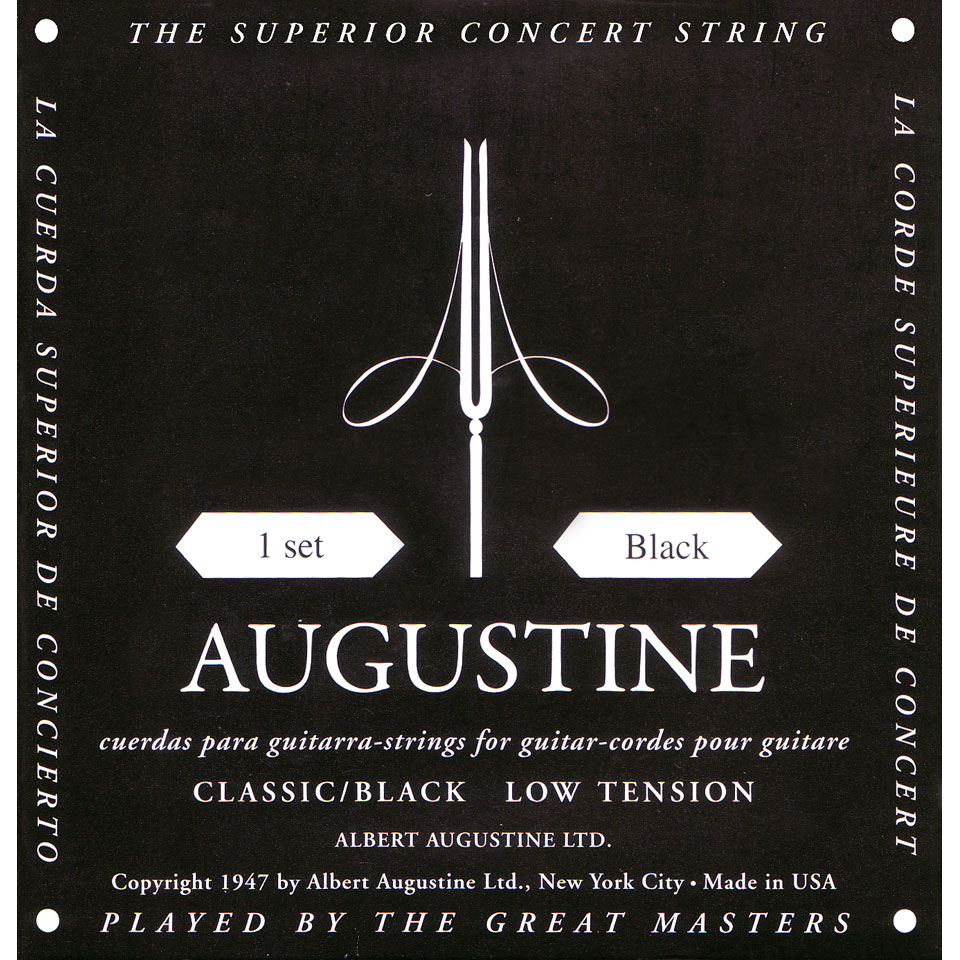 Augustine Classic Black Saiten Konzertgitarre von Augustine