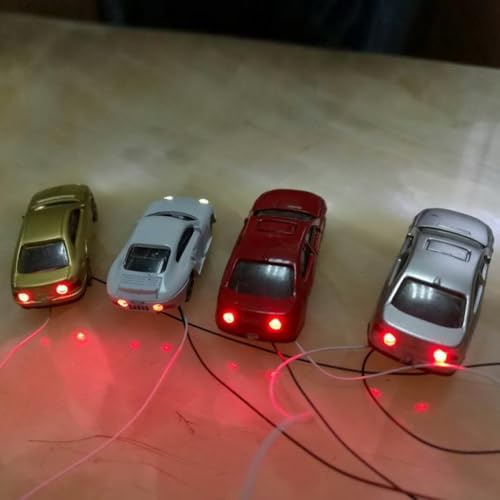 AugustknowU N Scale Details Komplettes Set mit 20 LED beleuchteten Modellautos für Eisenbahnen (A) von AugustknowU