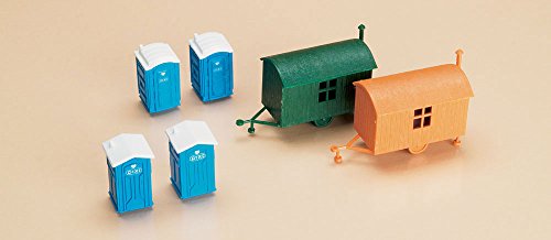 Auhagen 42641.0-Bauwagen, Mobiltoiletten, bunt Auhagen 42641.0-Bauwagen, Mobiltoiletten, bunt von Auhagen