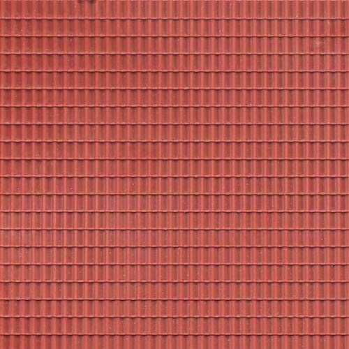 Auhagen 52225.0-Dekorplatten Dachpfanne, 10 x 20 cm Struckturfläche, rotbraun, bunt von Auhagen