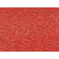 AUHAGEN 50504 H0 TT 1 Dekorpappe Ziegelmauer rot lose von Auhagen