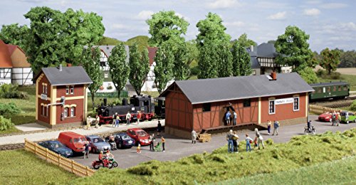 Auhagen 11435 - Bahnhof Steinbach mit Wasserhaus, Modelleisenbahn Zubehör Bunt von Auhagen