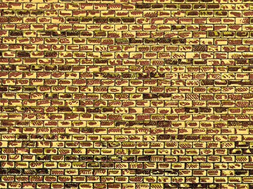 Auhagen 50101.0 - Dekorpappen regelmäßiges Mauerwerk, 220 x 100 mm, bunt von Auhagen