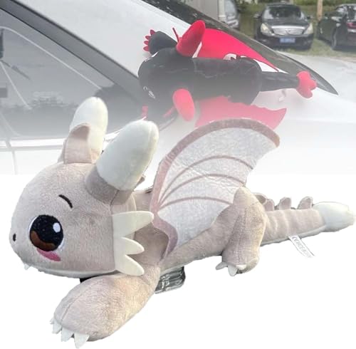 Car Flying Dragon,Halloween-Drachen Plüsch fürs Auto, Plüsch-Deko mit Saugnäpfen, Bewegliche Flügel als Dach-Dekoration, Coole Halloween-Autoaccessoires (C) von Aukojoy