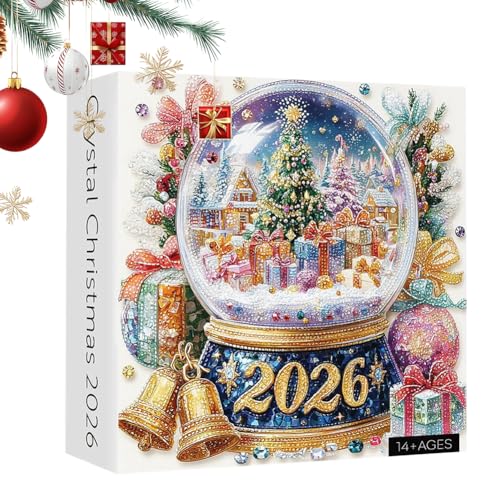 Weihnachts-Kristallkugel-Puzzles mit 1024 Teilen - Familienunterhaltung, Herausforderung, festliches Bastelspiel, Dekoration für Zuhause und Wandkunst für Weihnachten von Aukojoy