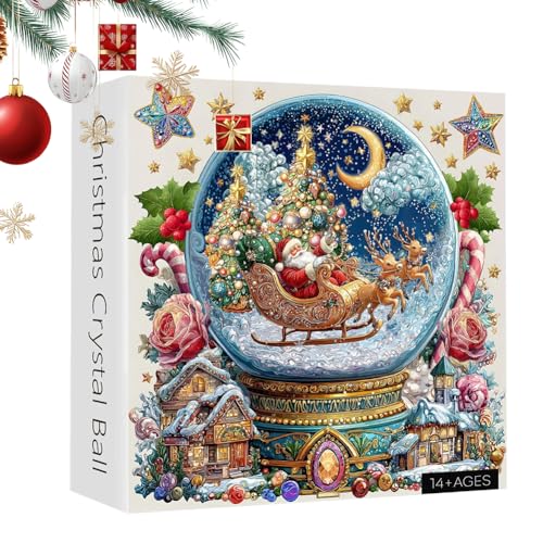 Weihnachts-Kristallkugel-Puzzles mit 1024 Teilen - Familienunterhaltung, Herausforderung, festliches Bastelspiel, Dekoration für Zuhause und Wandkunst für Weihnachten Weihnachts-Kristallkugel-Puzzles mit 1024 Teilen - Familienunterhaltung, Herausforderung, festliches Bastelspiel, Dekoration für Zuhause und Wandkunst für Weihnachten von Aukojoy