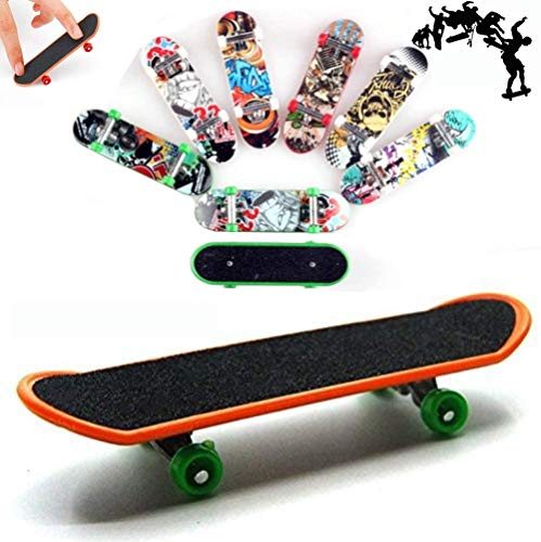QINIFIFY Finger-Skateboard, 5 Pack Mini Griffbrett Spielzeug Deck Truck Finger Board Skate Park Jungen Kinder Kinder Geschenk (Zufällige Muster) von QINIFIFY