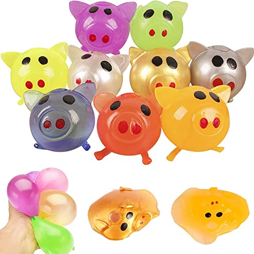 1/3/5Pcs Venting Toy Pig Shape Splat Ball Decompression Game Fun Recovery - Antistress Decompression Splat Ball Vent Toy Squeeze Funny Toy Venting Water Ball (1Pcs) von Aumude